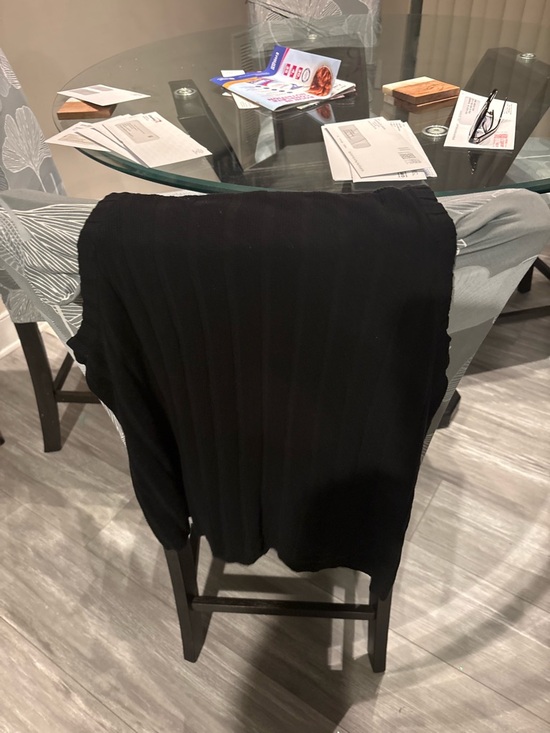 Black Ribbed Sleeveless Women's Top - Picture 3 of 3